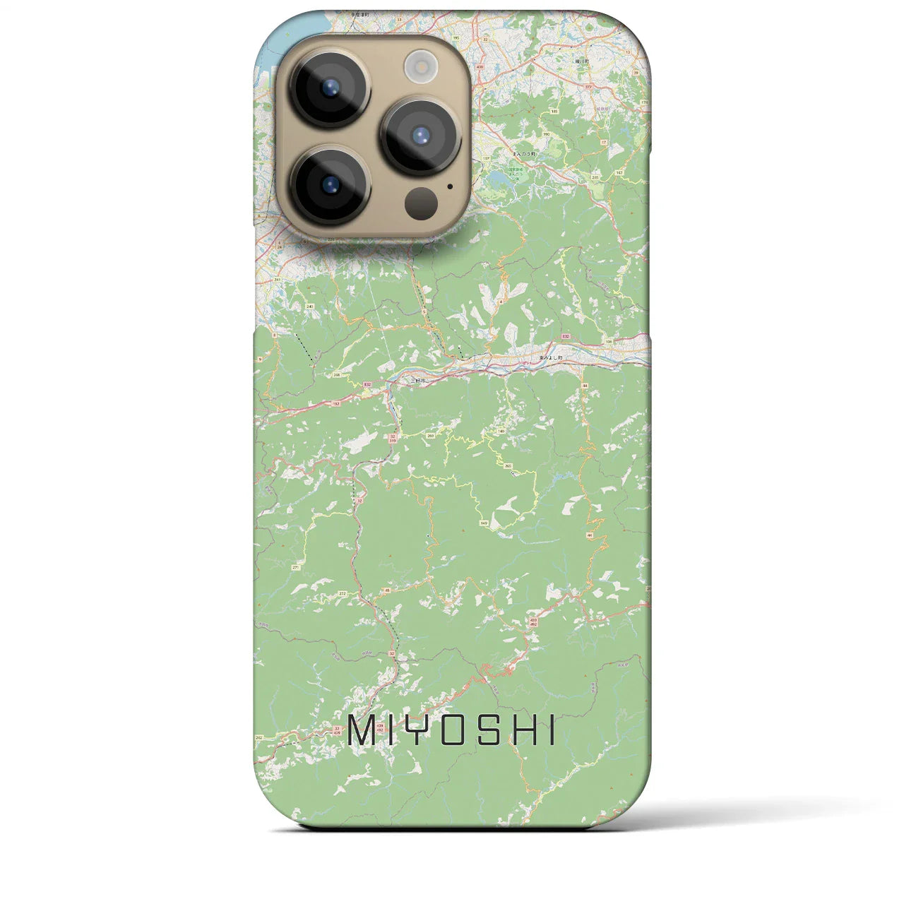 【三好(徳島県)】地図柄iPhoneケース(バックカバータイプ)