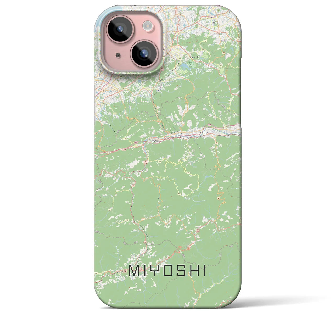 【三好(徳島県)】地図柄iPhoneケース(バックカバータイプ)