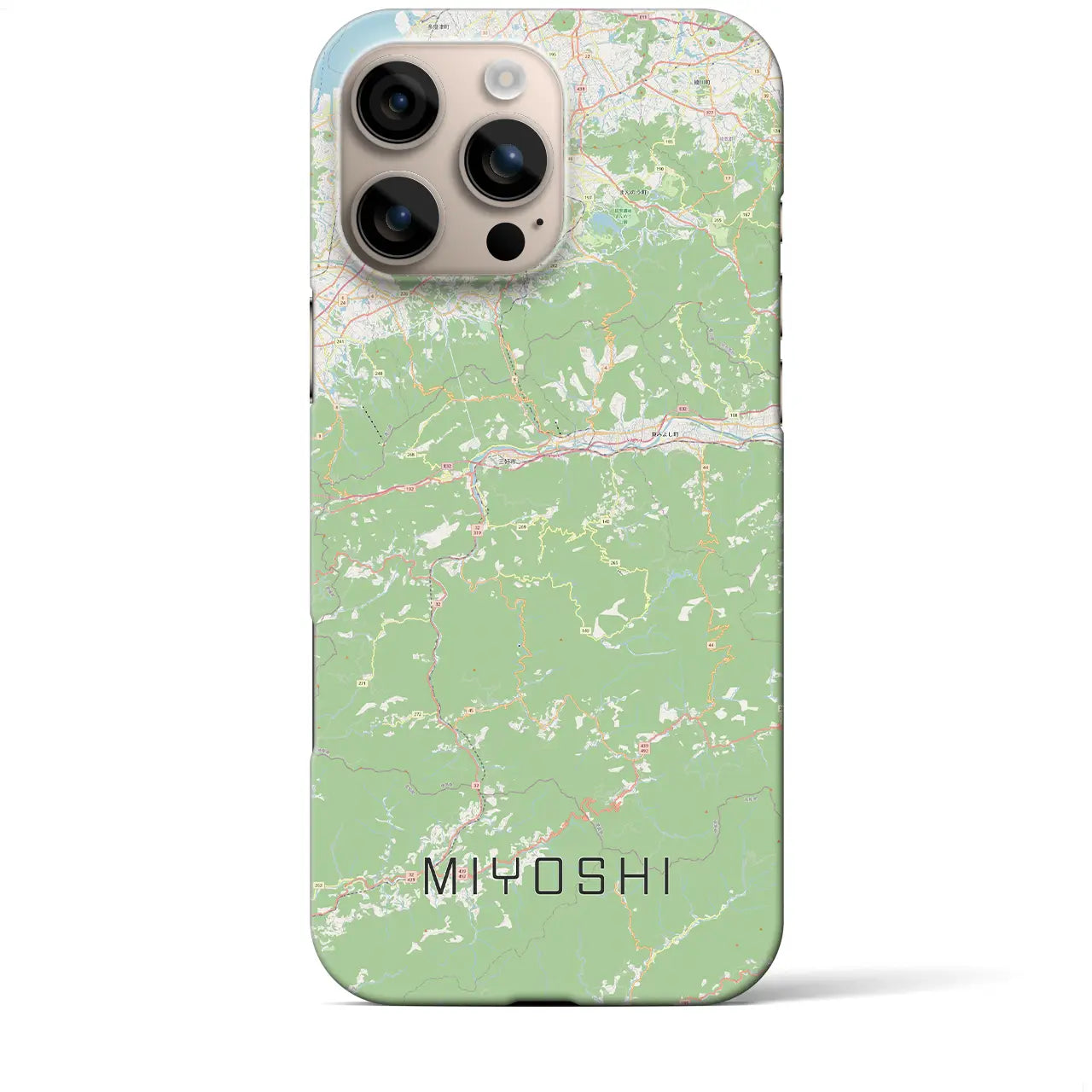 【三好(徳島県)】地図柄iPhoneケース(バックカバータイプ)