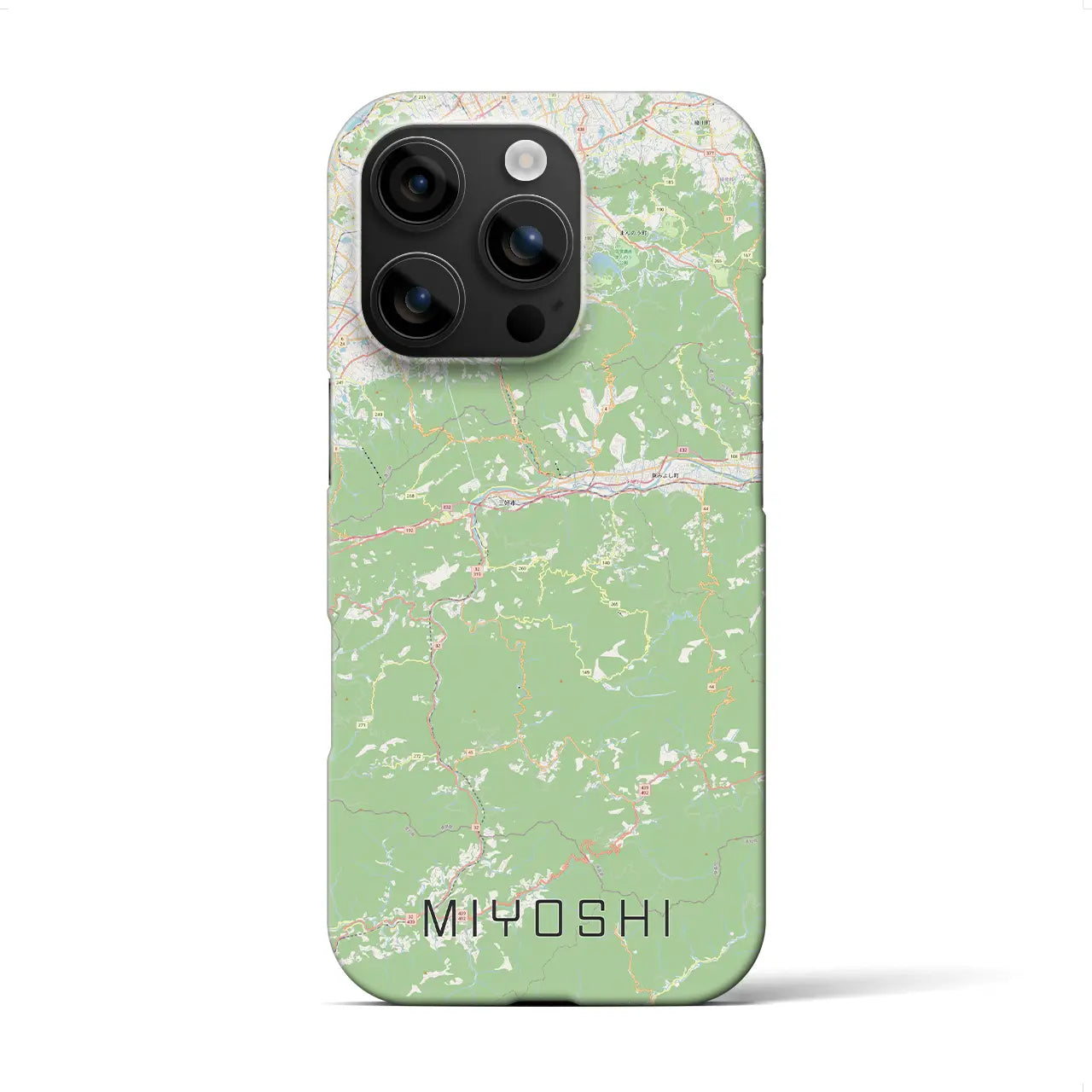 【三好(徳島県)】地図柄iPhoneケース(バックカバータイプ)