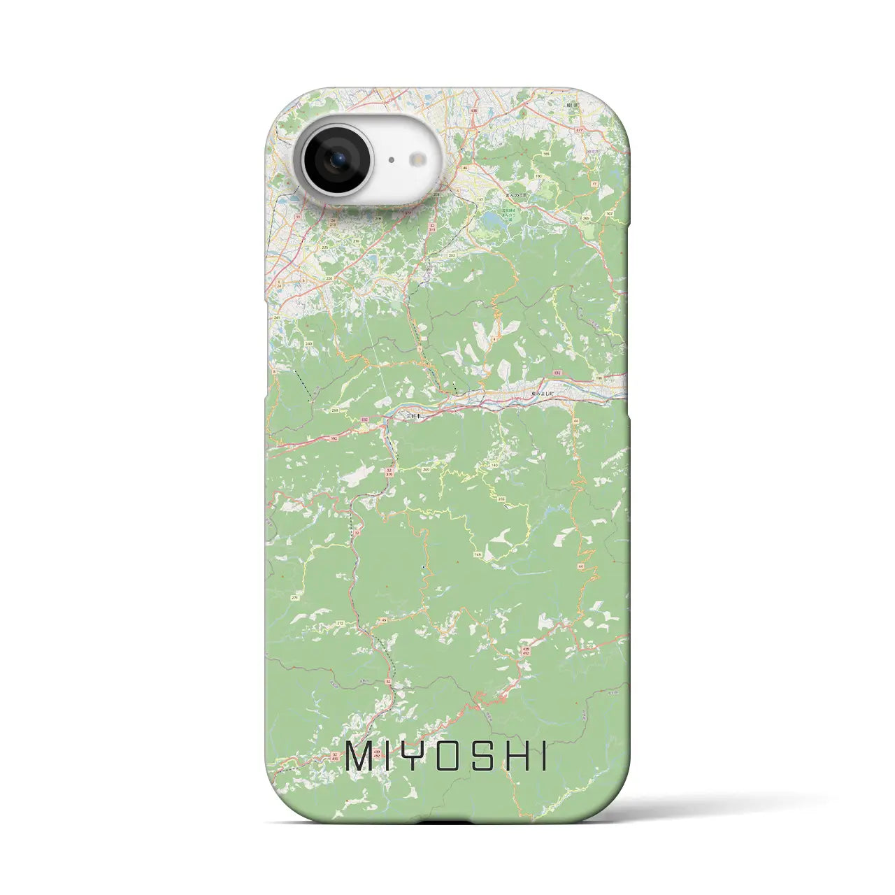 【三好(徳島県)】地図柄iPhoneケース(バックカバータイプ)