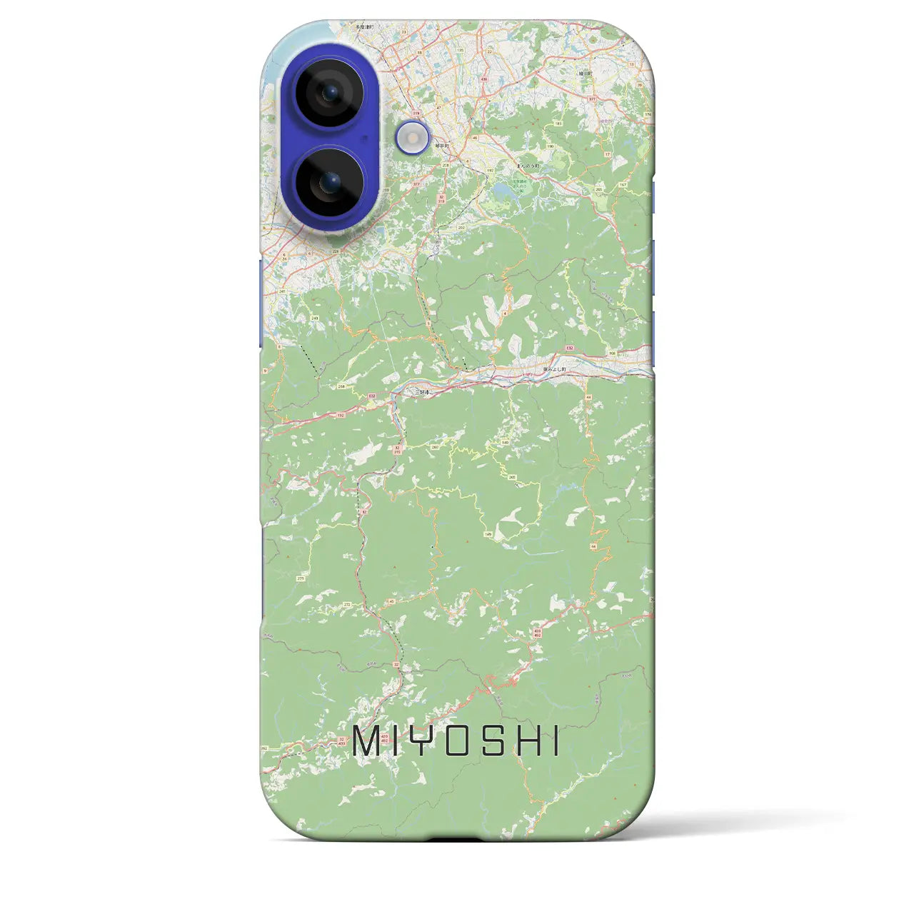 【三好(徳島県)】地図柄iPhoneケース(バックカバータイプ)ナチュラル・iPhone 16 Pro Max 用