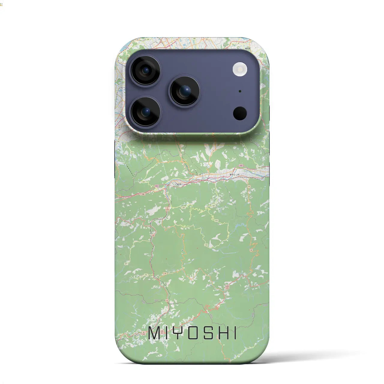 【三好(徳島県)】地図柄iPhoneケース(バックカバータイプ)