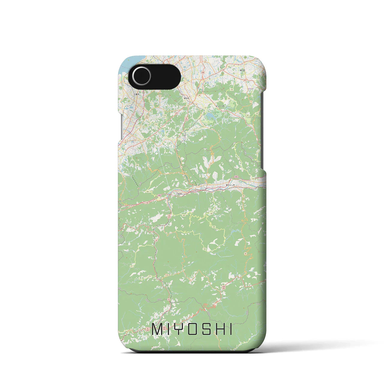 【三好(徳島県)】地図柄iPhoneケース(バックカバータイプ)