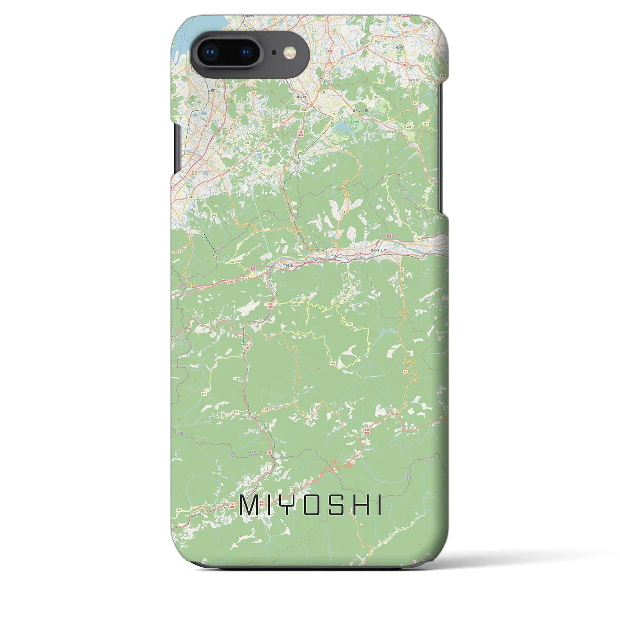 【三好(徳島県)】地図柄iPhoneケース(バックカバータイプ)