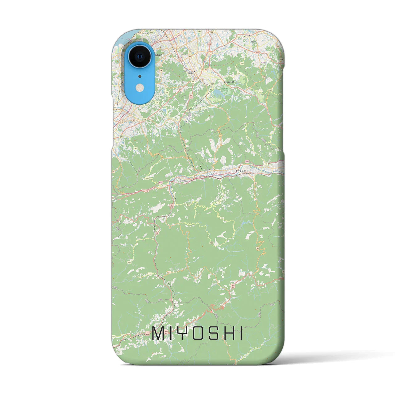 【三好(徳島県)】地図柄iPhoneケース(バックカバータイプ)