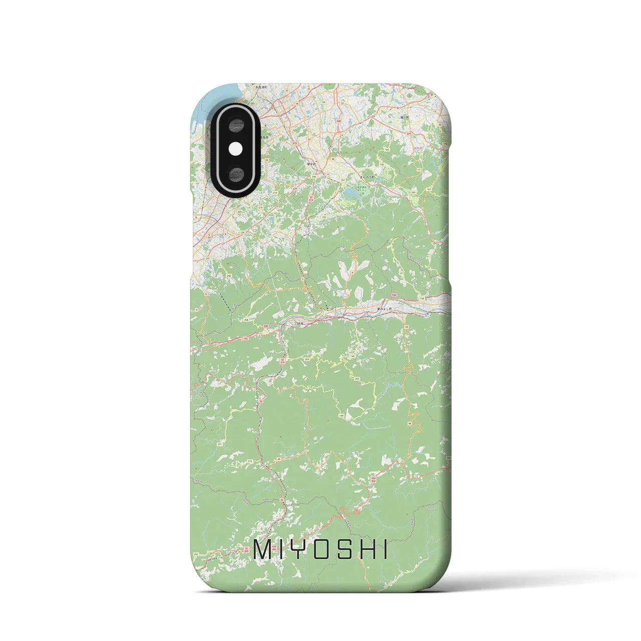 【三好(徳島県)】地図柄iPhoneケース(バックカバータイプ)