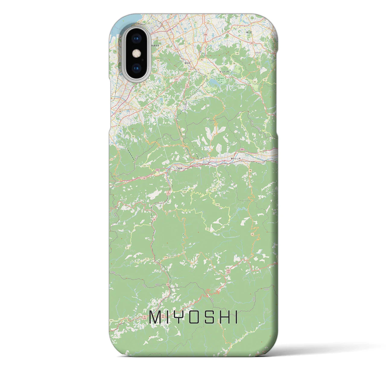 【三好(徳島県)】地図柄iPhoneケース(バックカバータイプ)