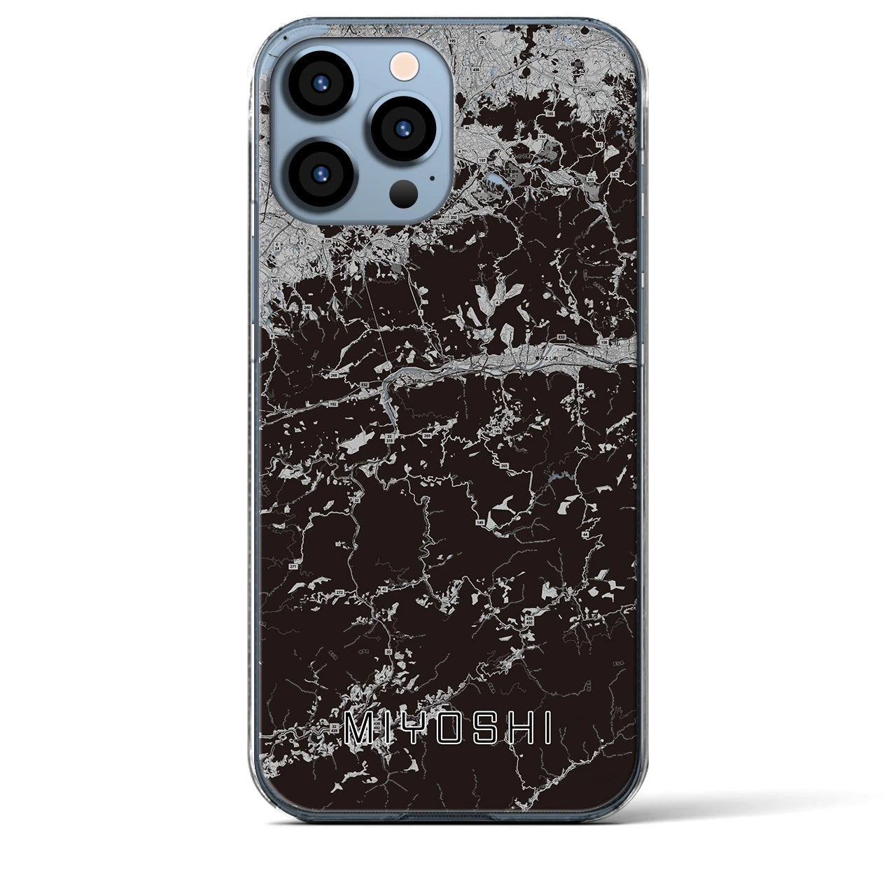 【三好(徳島県)】地図柄iPhoneケース(クリアタイプ)