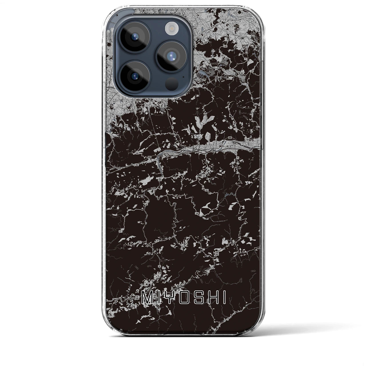 【三好(徳島県)】地図柄iPhoneケース(クリアタイプ)