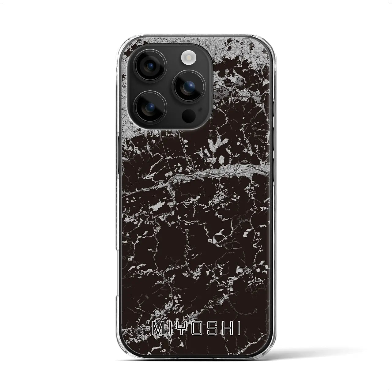 【三好(徳島県)】地図柄iPhoneケース(クリアタイプ)