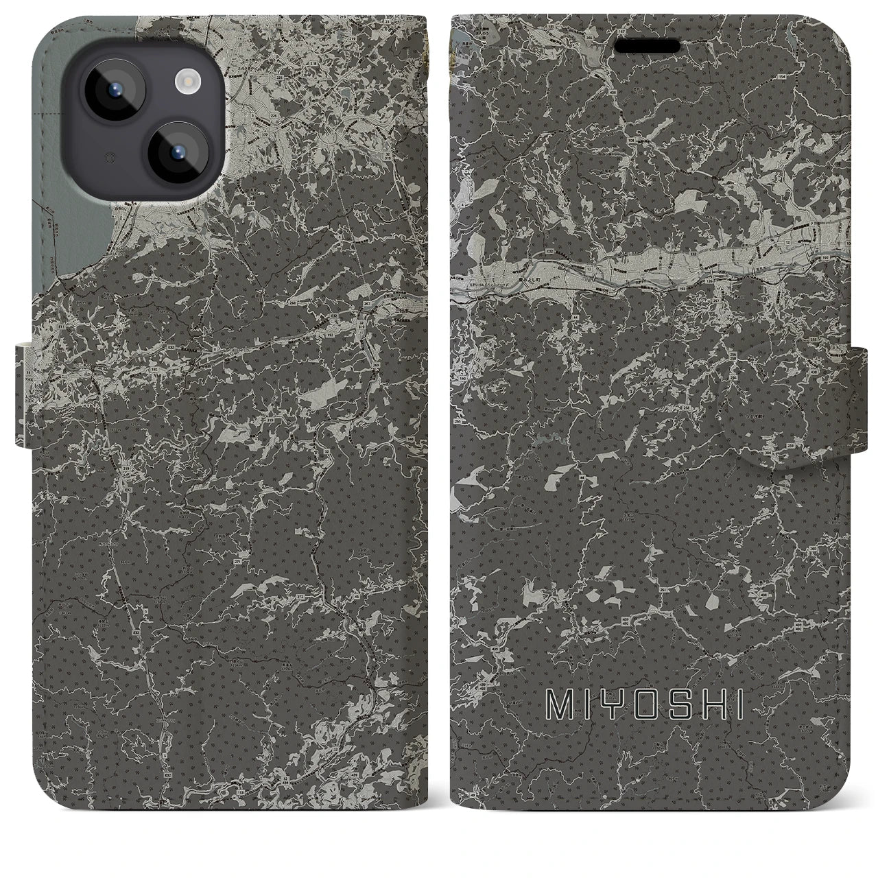 【三好(徳島県)】地図柄iPhoneケース(手帳タイプ)