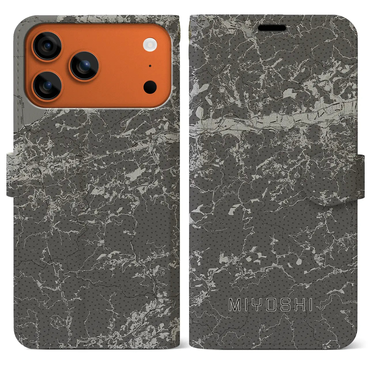 【三好(徳島県)】地図柄iPhoneケース(手帳タイプ)