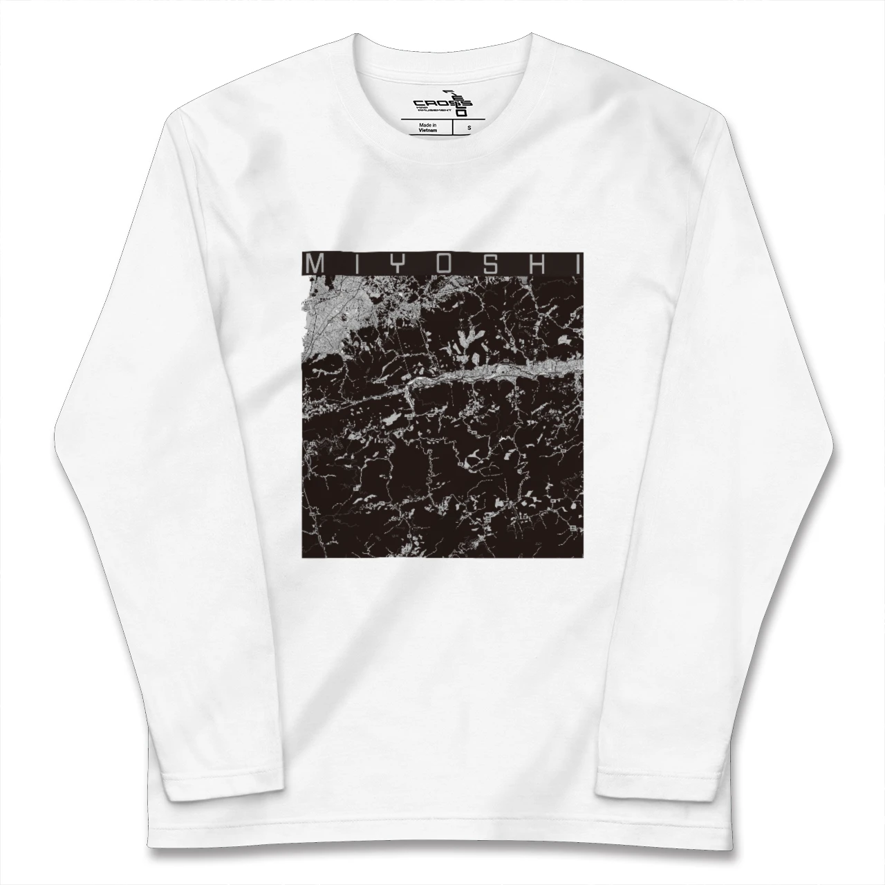【三好(徳島県)】地図柄ロングスリーブTシャツ