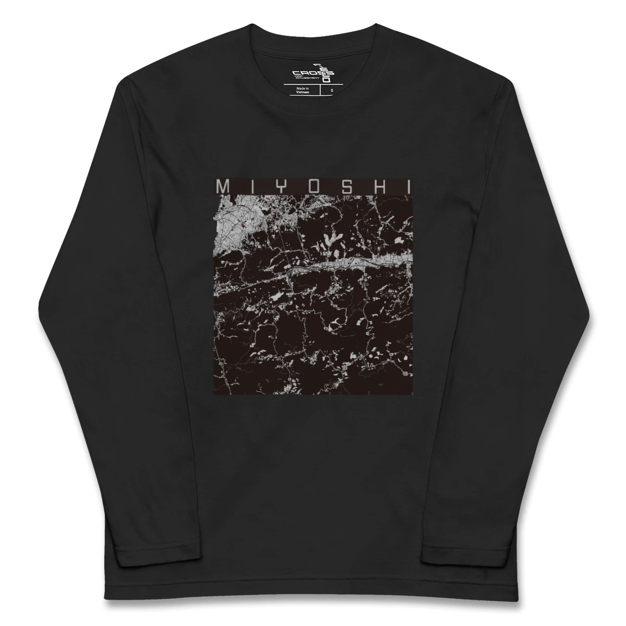 【三好(徳島県)】地図柄ロングスリーブTシャツ