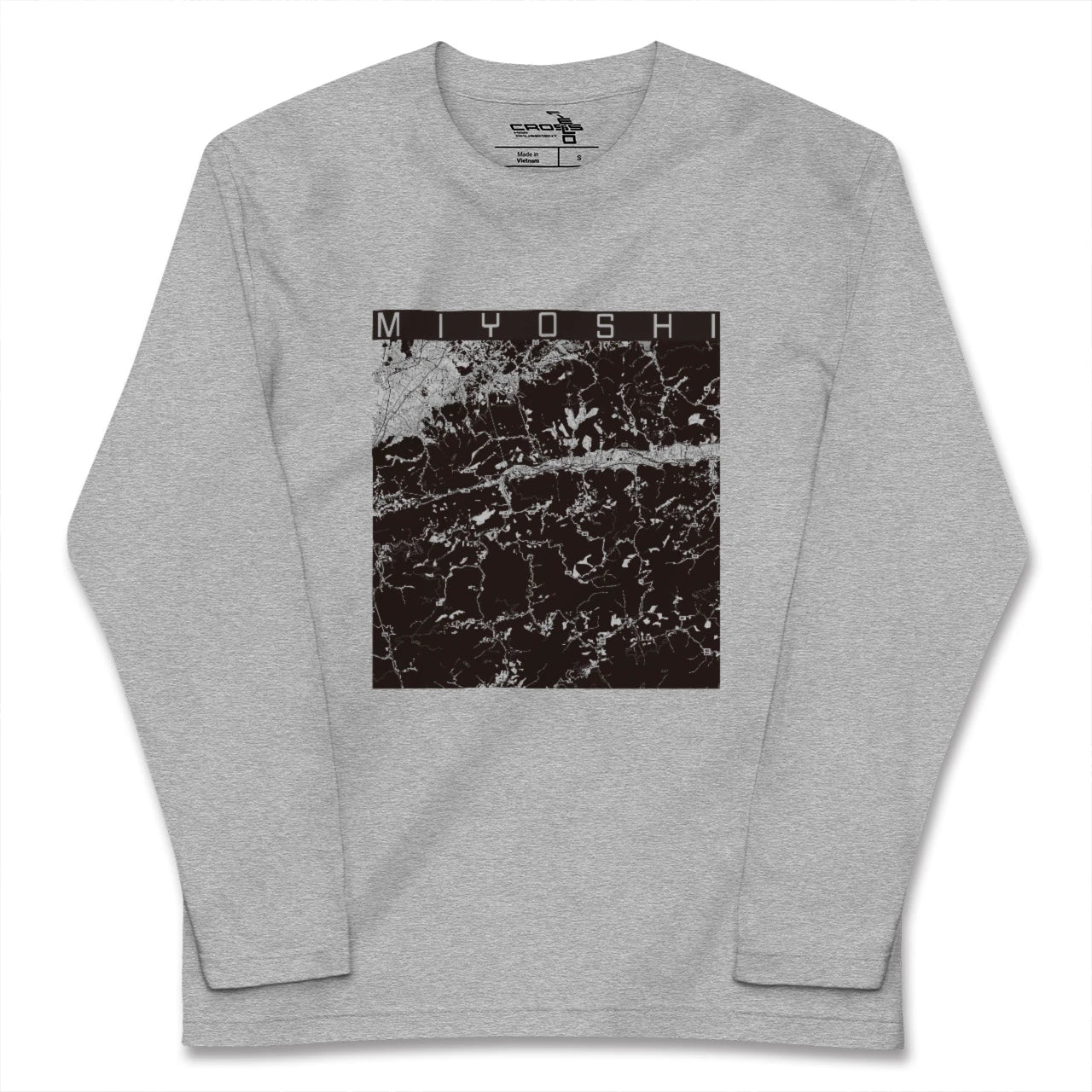 【三好(徳島県)】地図柄ロングスリーブTシャツ