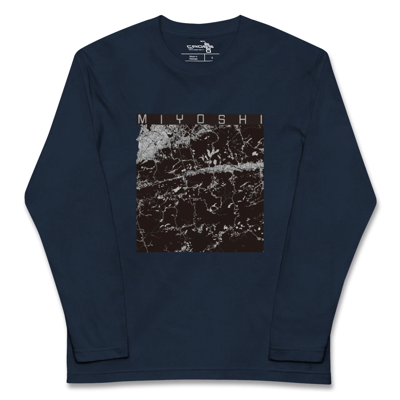 【三好(徳島県)】地図柄ロングスリーブTシャツ