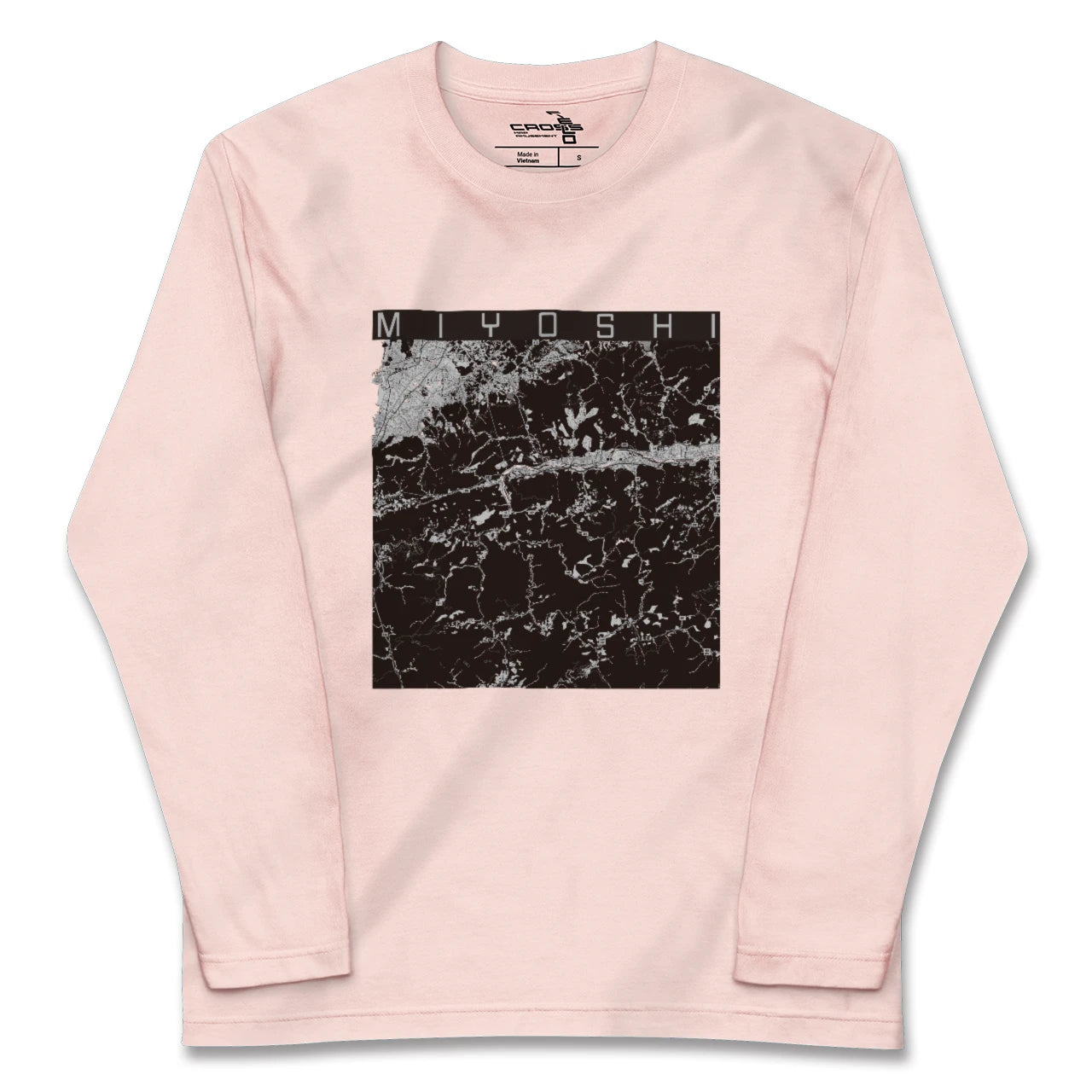 【三好(徳島県)】地図柄ロングスリーブTシャツ