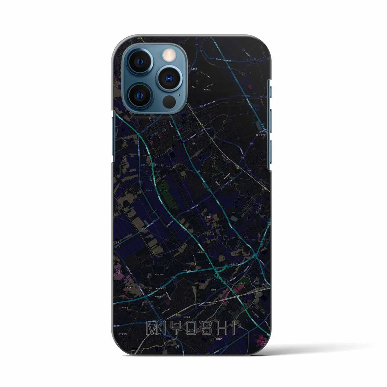 【三芳(埼玉県)】地図柄iPhoneケース(バックカバータイプ)