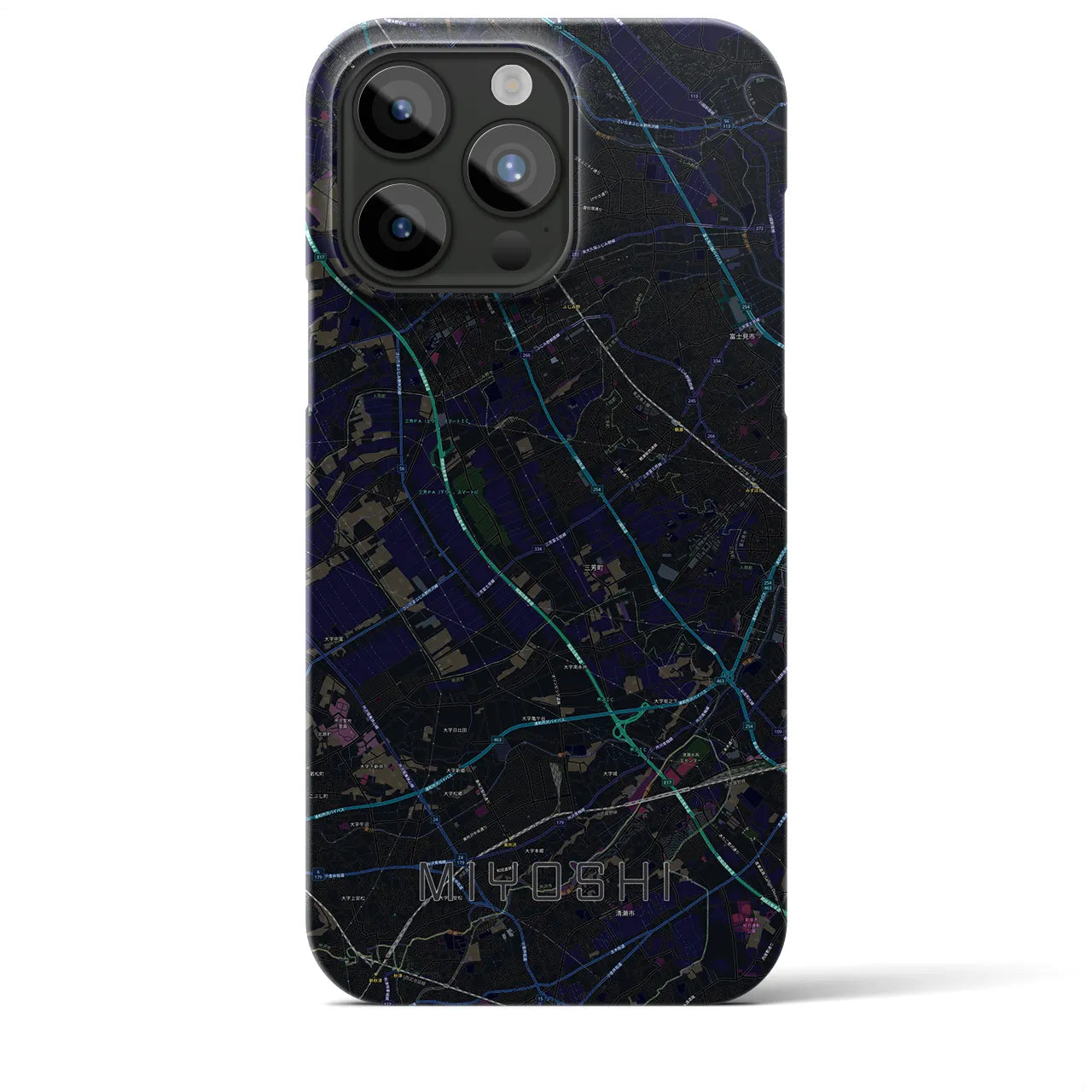 【三芳(埼玉県)】地図柄iPhoneケース(バックカバータイプ)