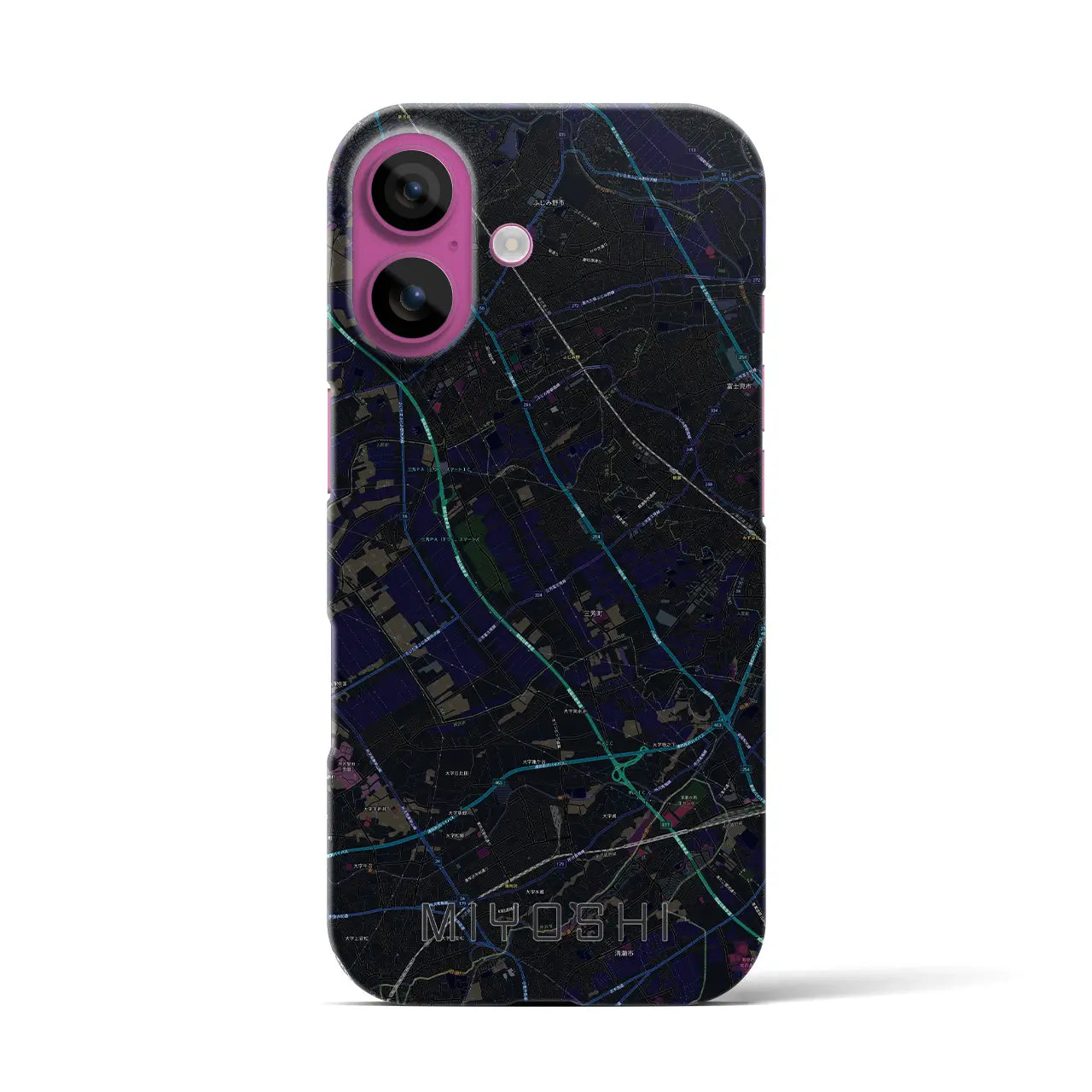 【三芳(埼玉県)】地図柄iPhoneケース(バックカバータイプ)