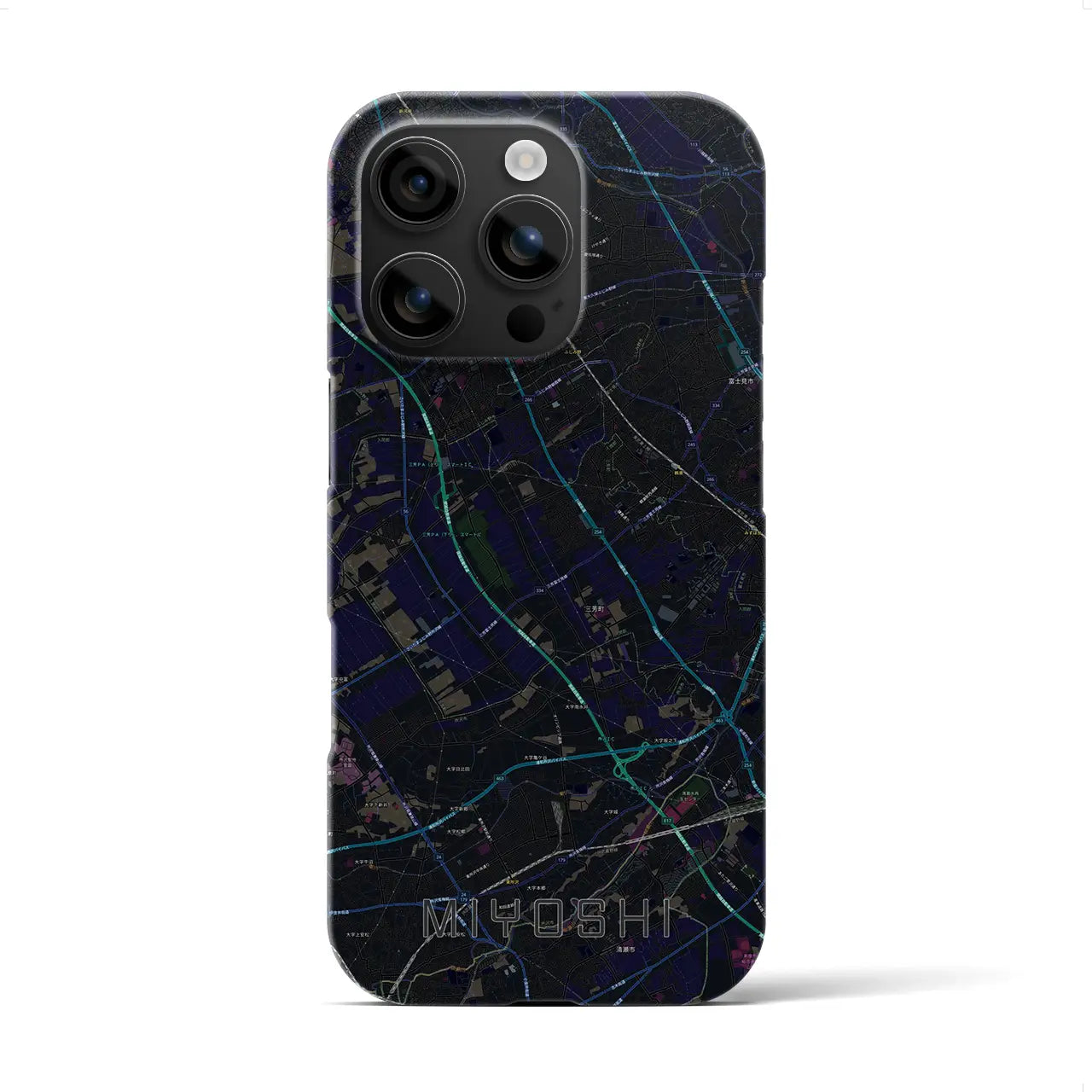 【三芳(埼玉県)】地図柄iPhoneケース(バックカバータイプ)