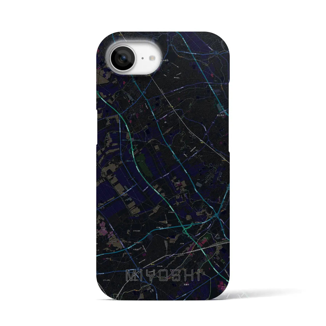 【三芳(埼玉県)】地図柄iPhoneケース(バックカバータイプ)