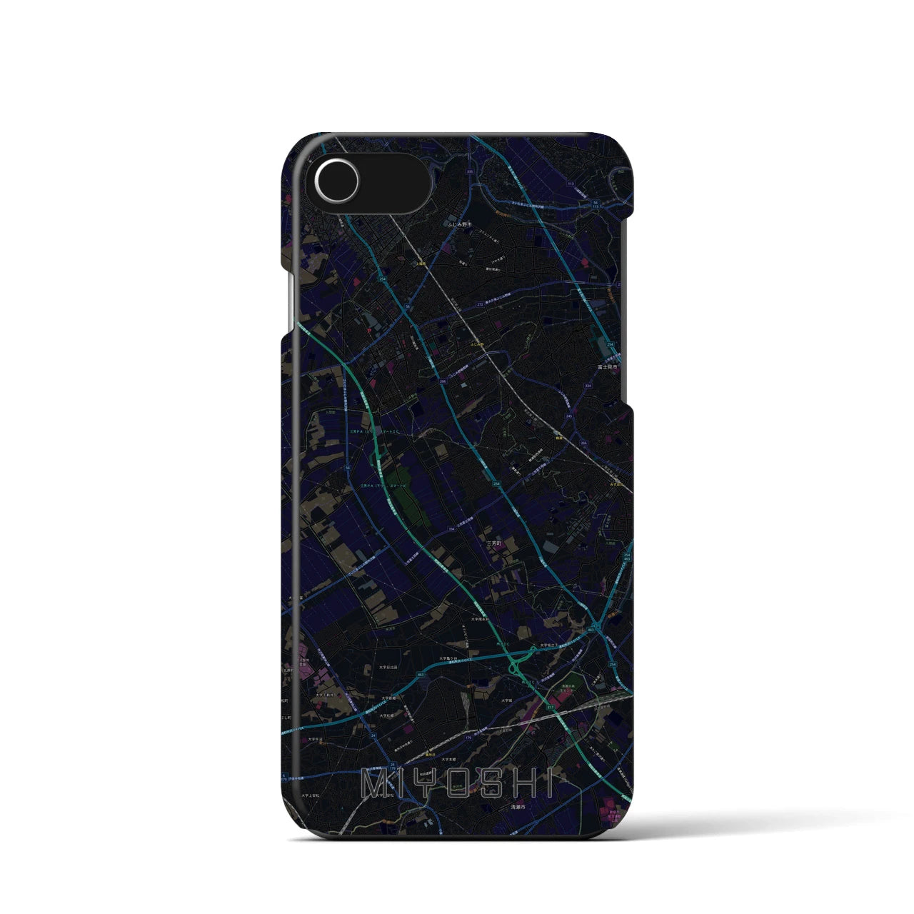 【三芳(埼玉県)】地図柄iPhoneケース(バックカバータイプ)