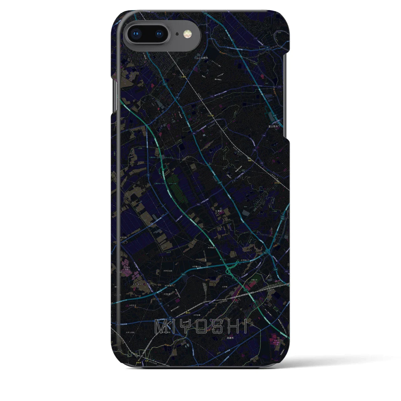 【三芳(埼玉県)】地図柄iPhoneケース(バックカバータイプ)