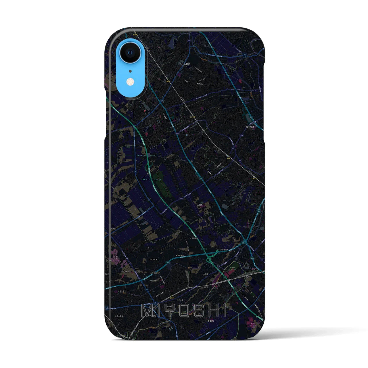 【三芳(埼玉県)】地図柄iPhoneケース(バックカバータイプ)