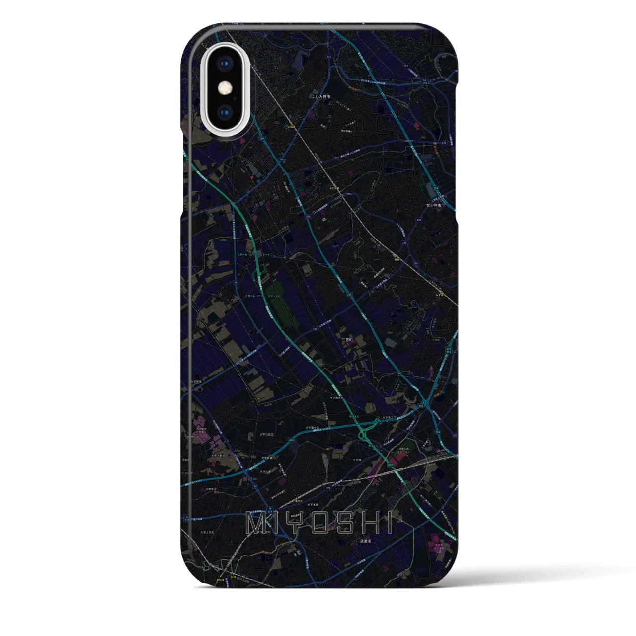 【三芳(埼玉県)】地図柄iPhoneケース(バックカバータイプ)