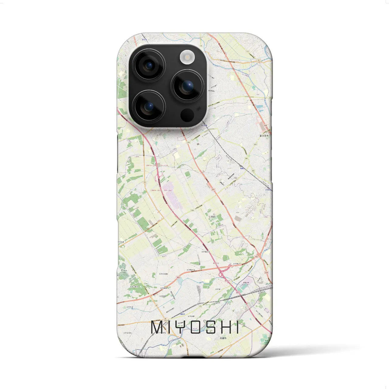 【三芳(埼玉県)】地図柄iPhoneケース(バックカバータイプ)