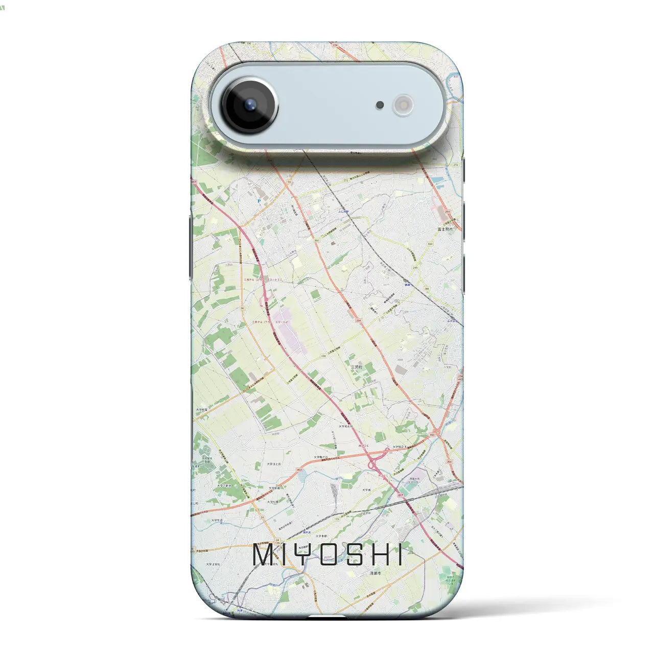 【三芳(埼玉県)】地図柄iPhoneケース(バックカバータイプ)
