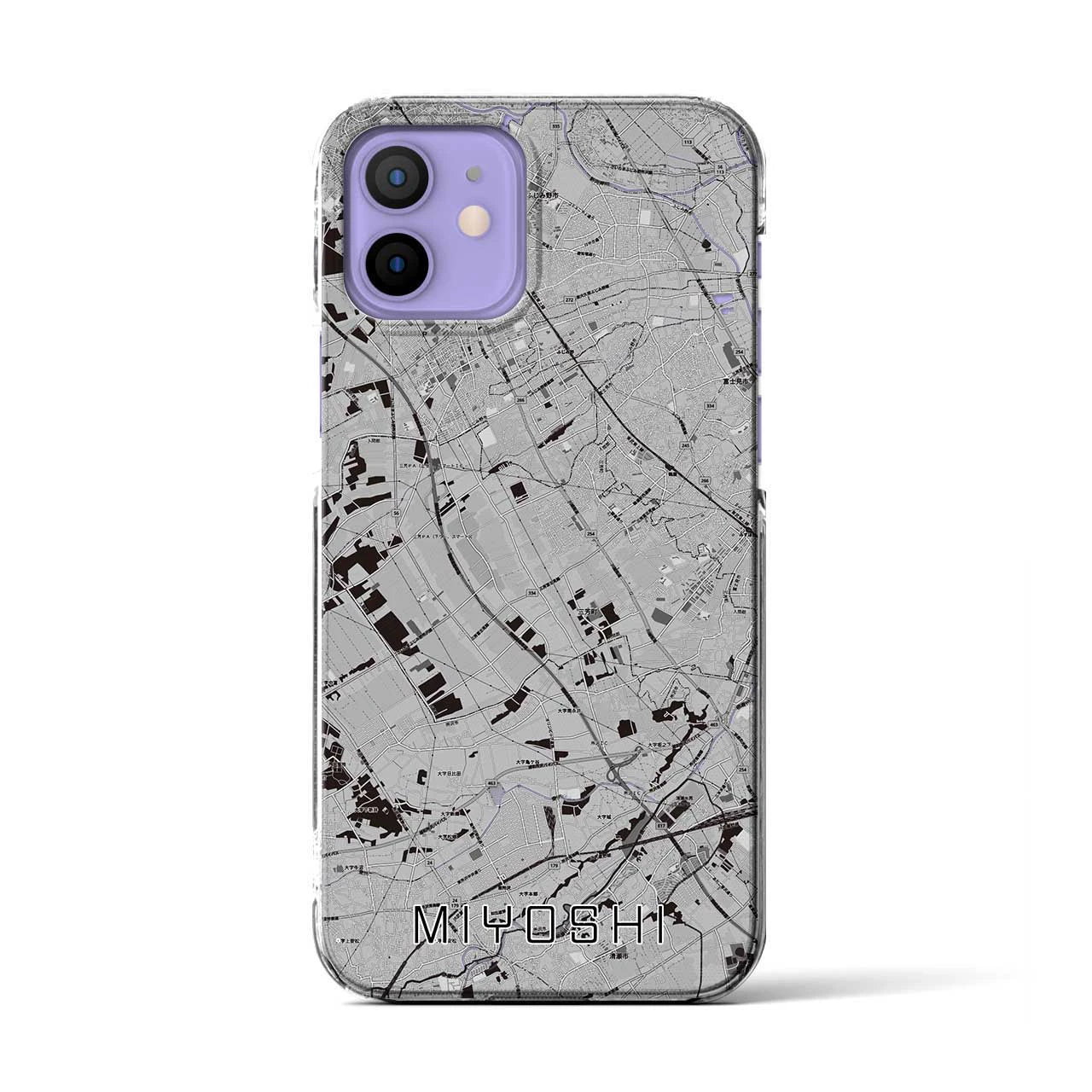 【三芳(埼玉県)】地図柄iPhoneケース(クリアタイプ)