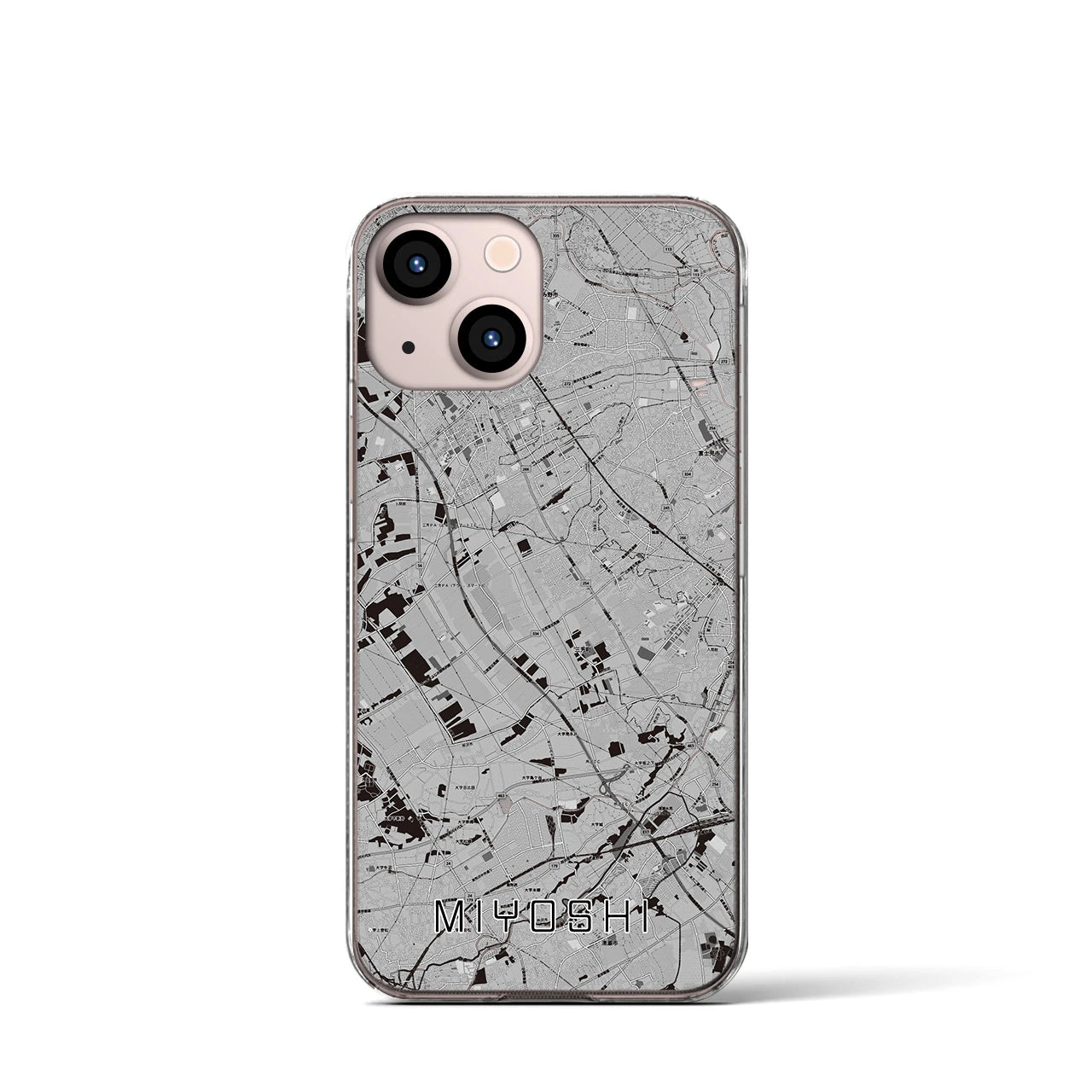 【三芳(埼玉県)】地図柄iPhoneケース(クリアタイプ)