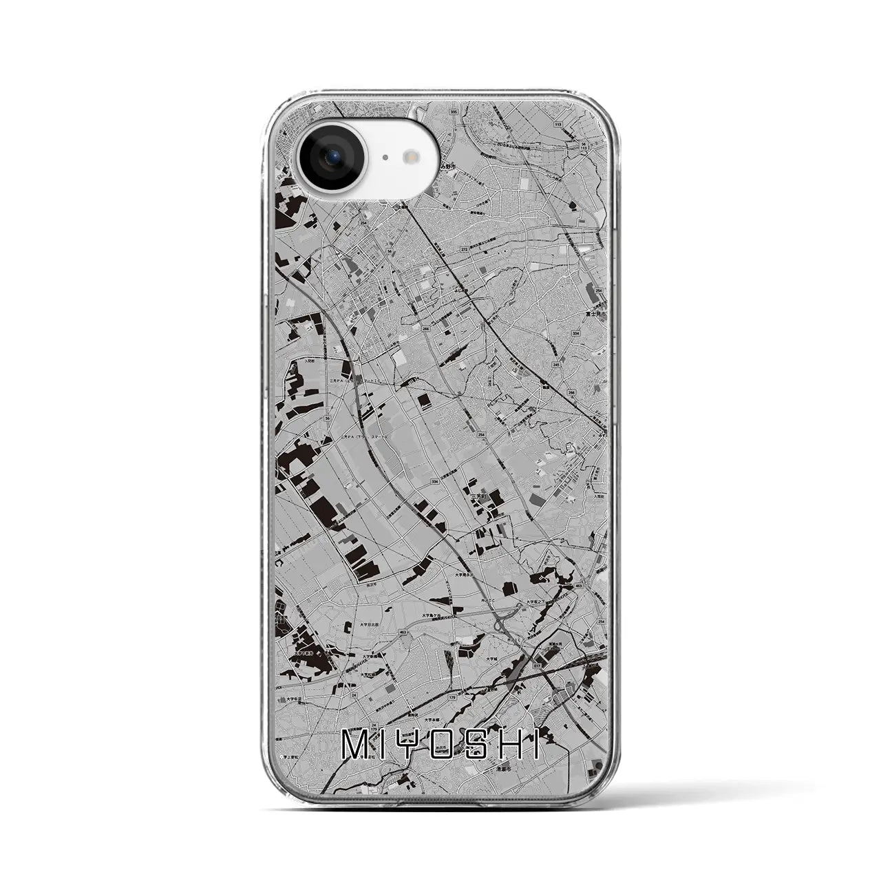 【三芳(埼玉県)】地図柄iPhoneケース(クリアタイプ)