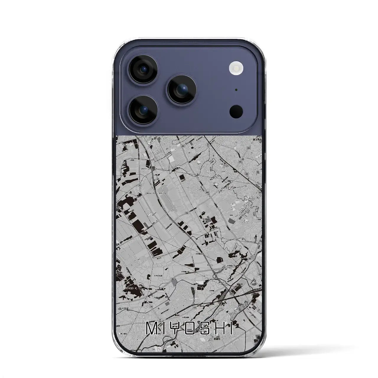 【三芳(埼玉県)】地図柄iPhoneケース(クリアタイプ)