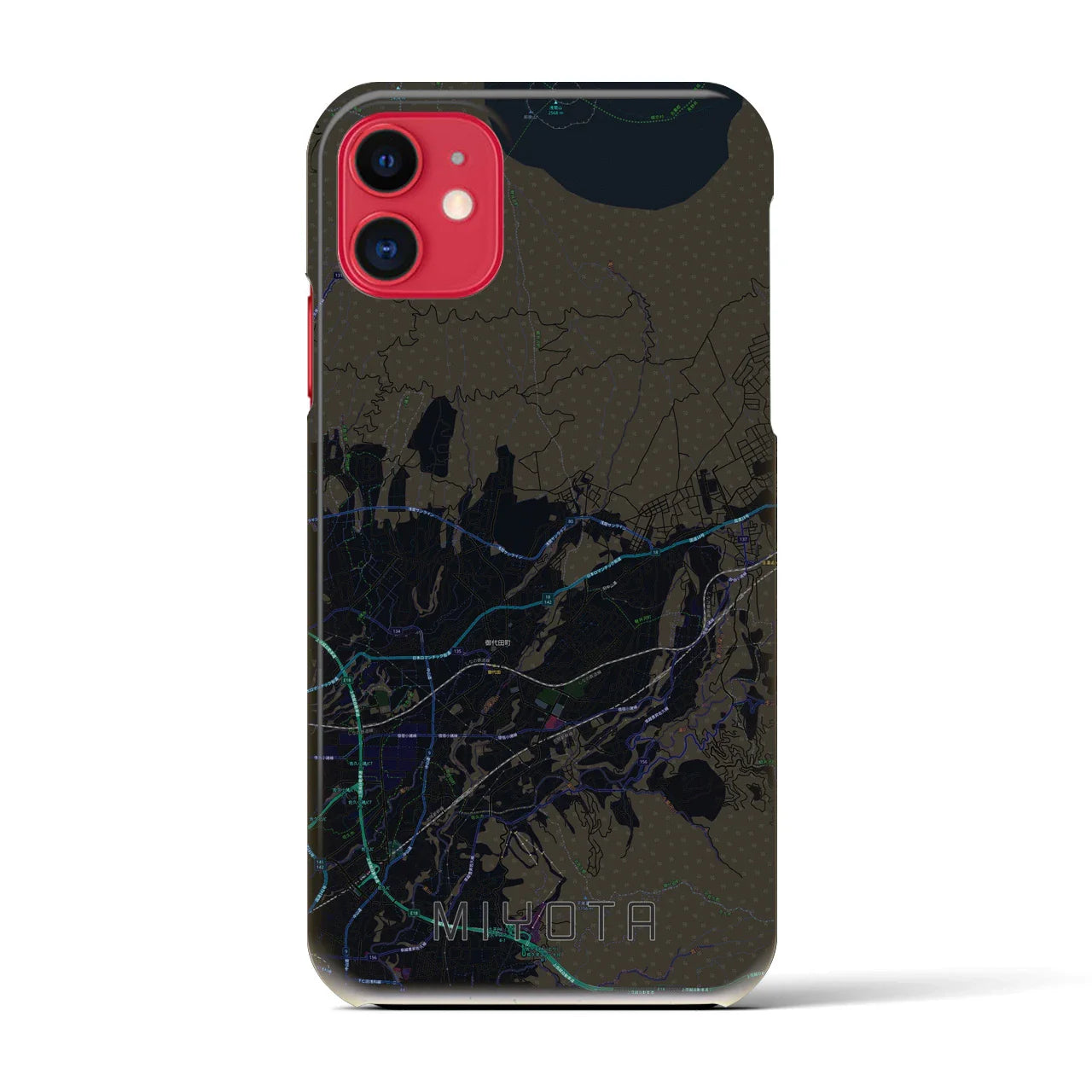 【御代田(長野県)】地図柄iPhoneケース(バックカバータイプ)