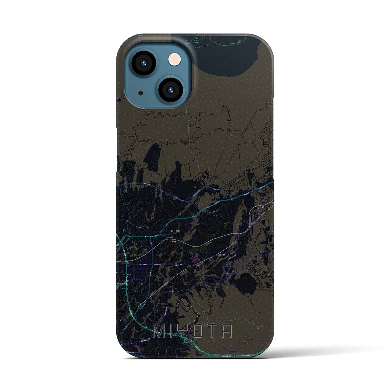 【御代田(長野県)】地図柄iPhoneケース(バックカバータイプ)