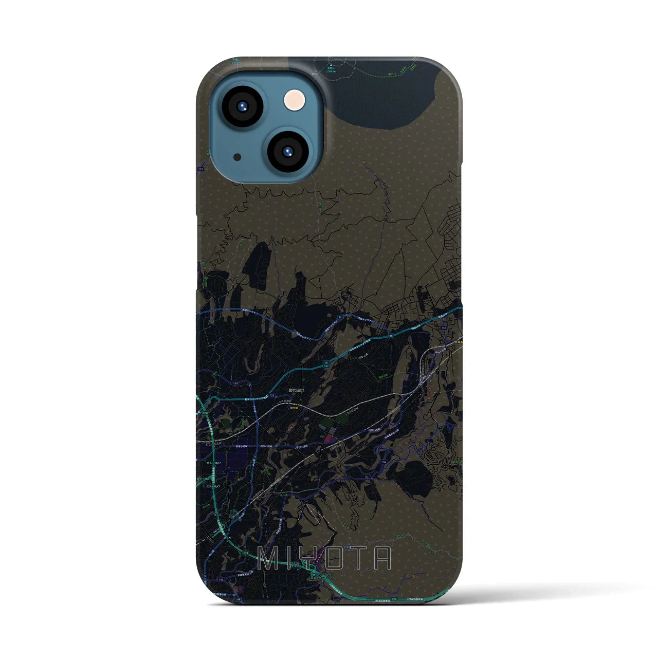 【御代田(長野県)】地図柄iPhoneケース(バックカバータイプ)