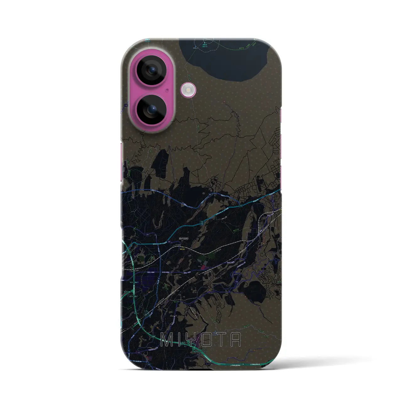 【御代田(長野県)】地図柄iPhoneケース(バックカバータイプ)