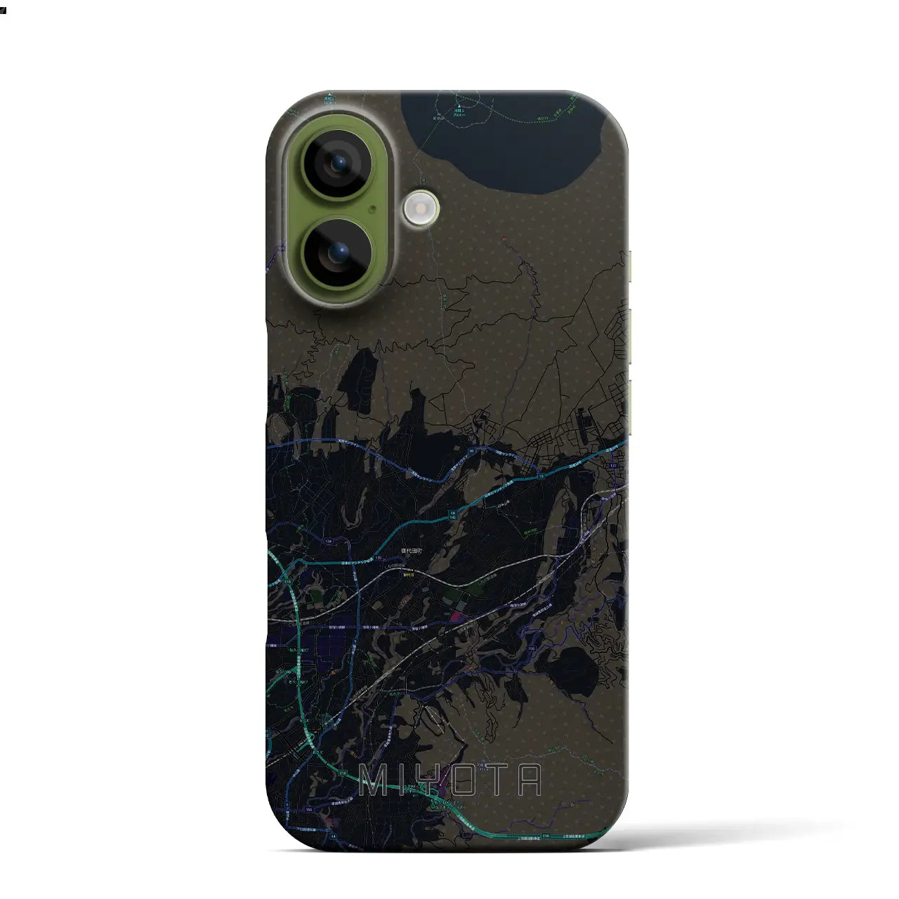 【御代田(長野県)】地図柄iPhoneケース(バックカバータイプ)