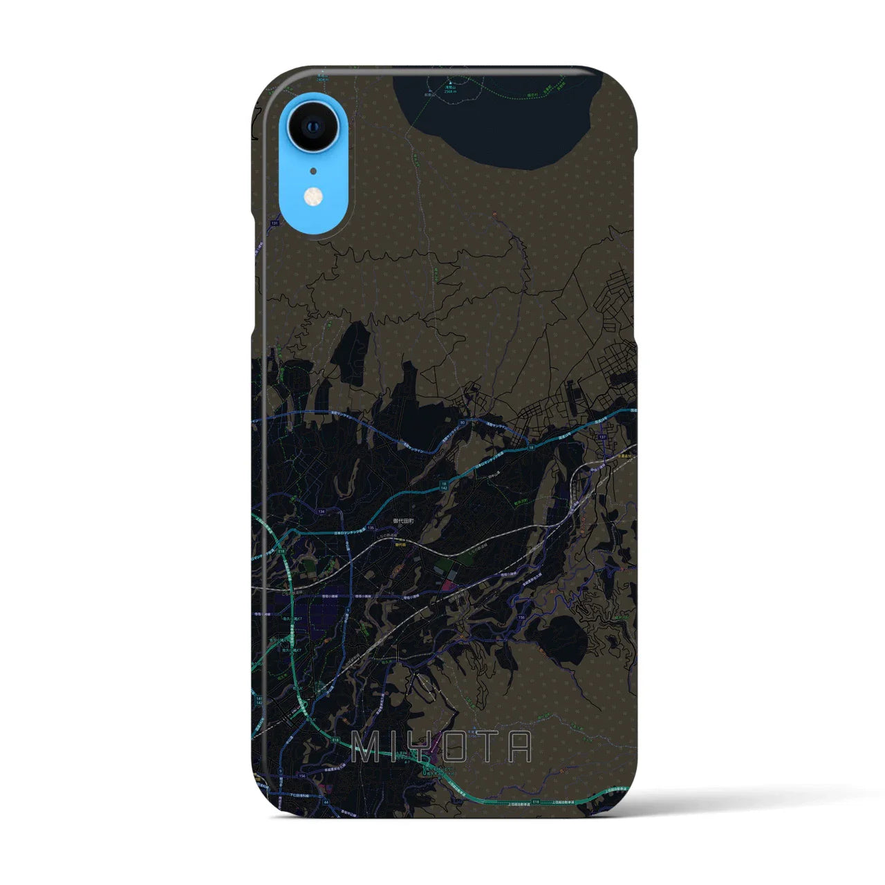 【御代田(長野県)】地図柄iPhoneケース(バックカバータイプ)