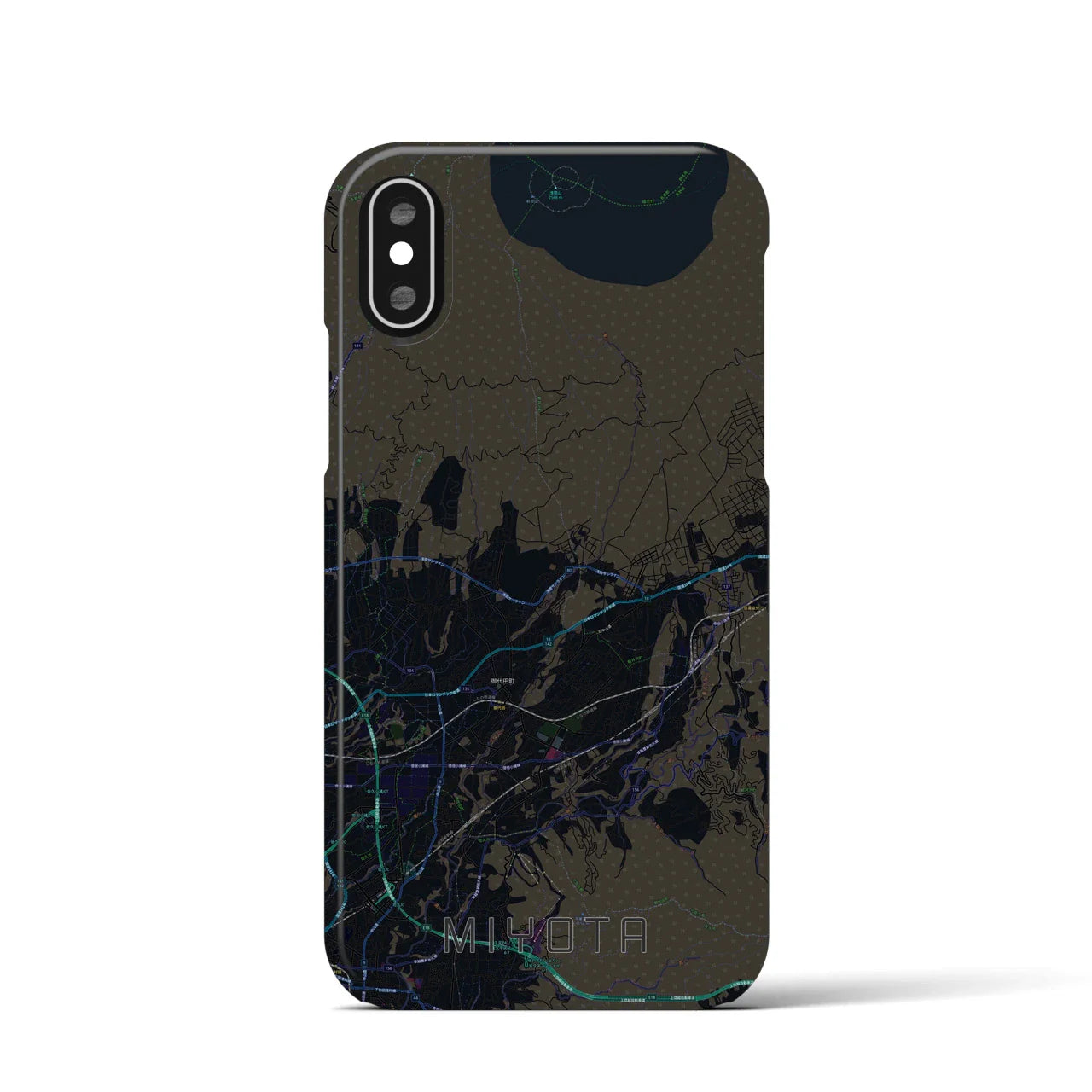 【御代田(長野県)】地図柄iPhoneケース(バックカバータイプ)