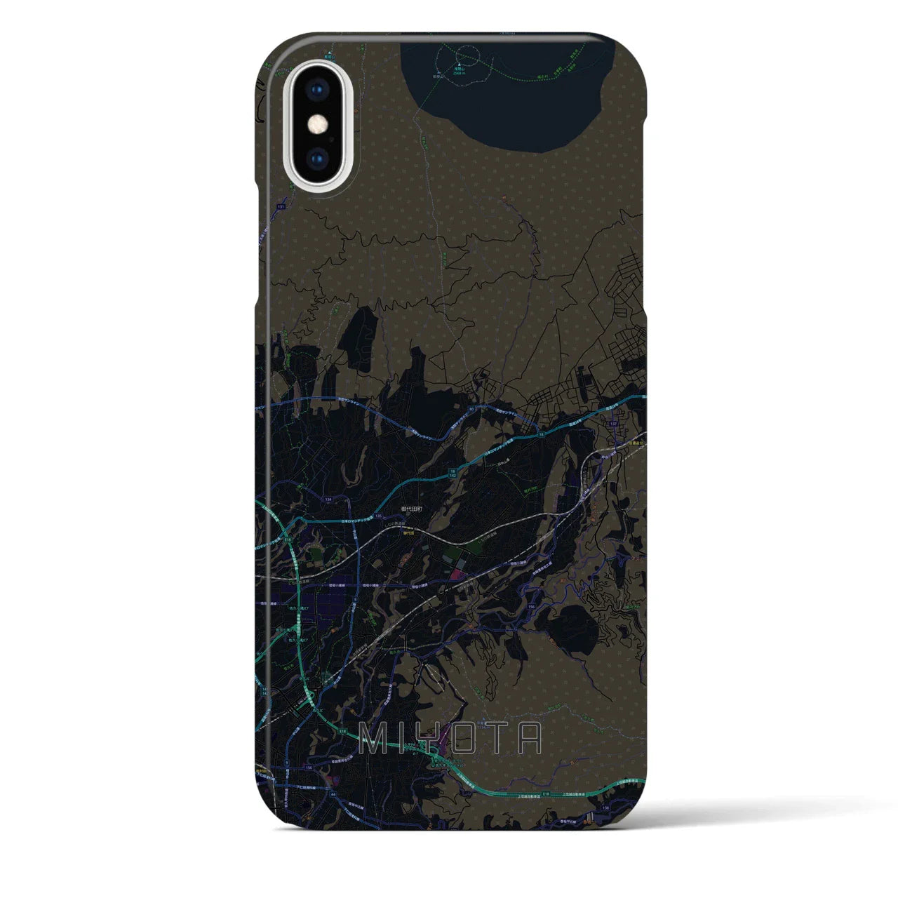 【御代田(長野県)】地図柄iPhoneケース(バックカバータイプ)