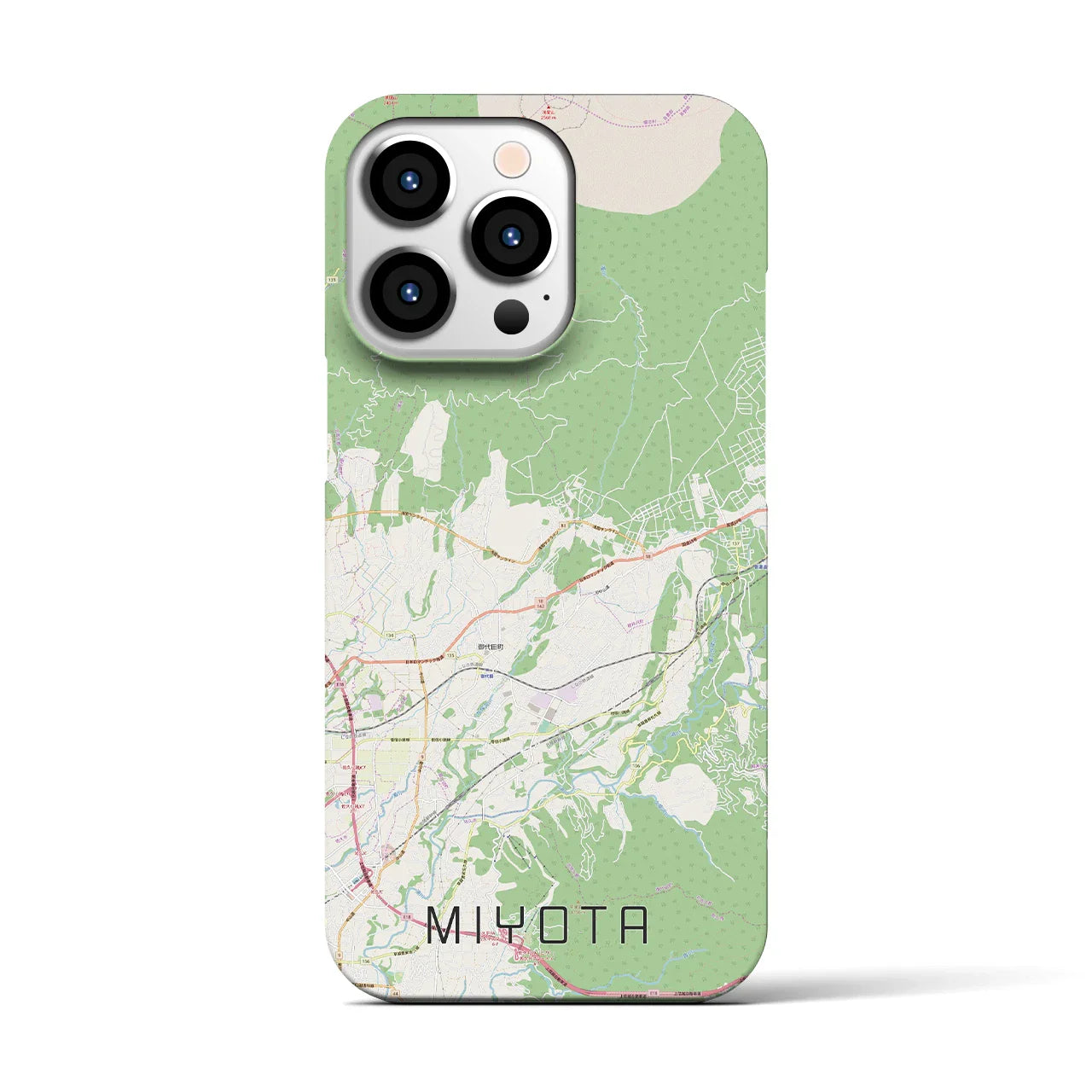 【御代田(長野県)】地図柄iPhoneケース(バックカバータイプ)