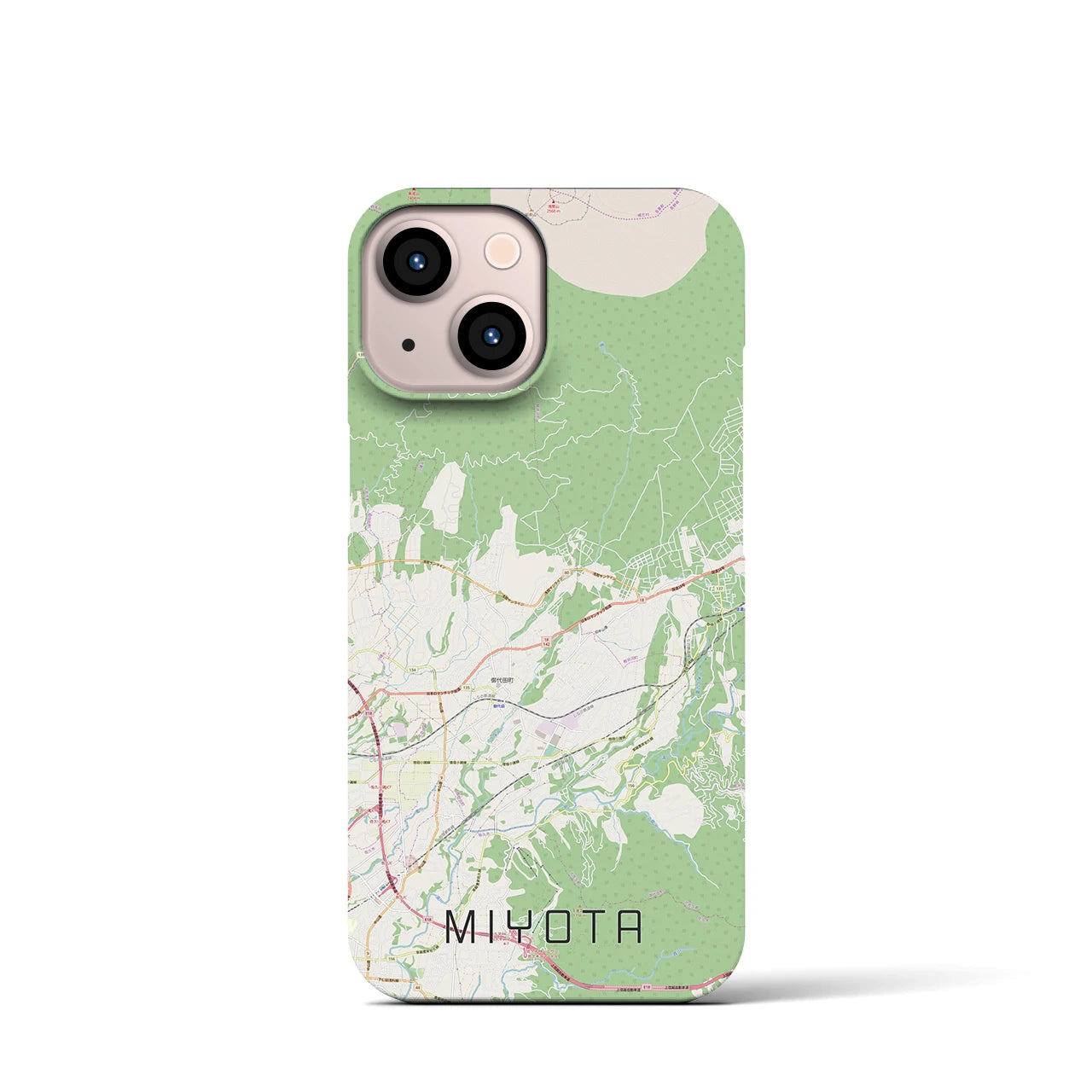 【御代田(長野県)】地図柄iPhoneケース(バックカバータイプ)