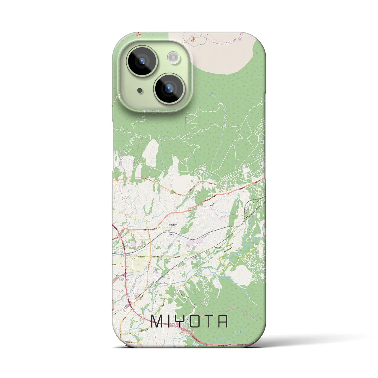 【御代田(長野県)】地図柄iPhoneケース(バックカバータイプ)