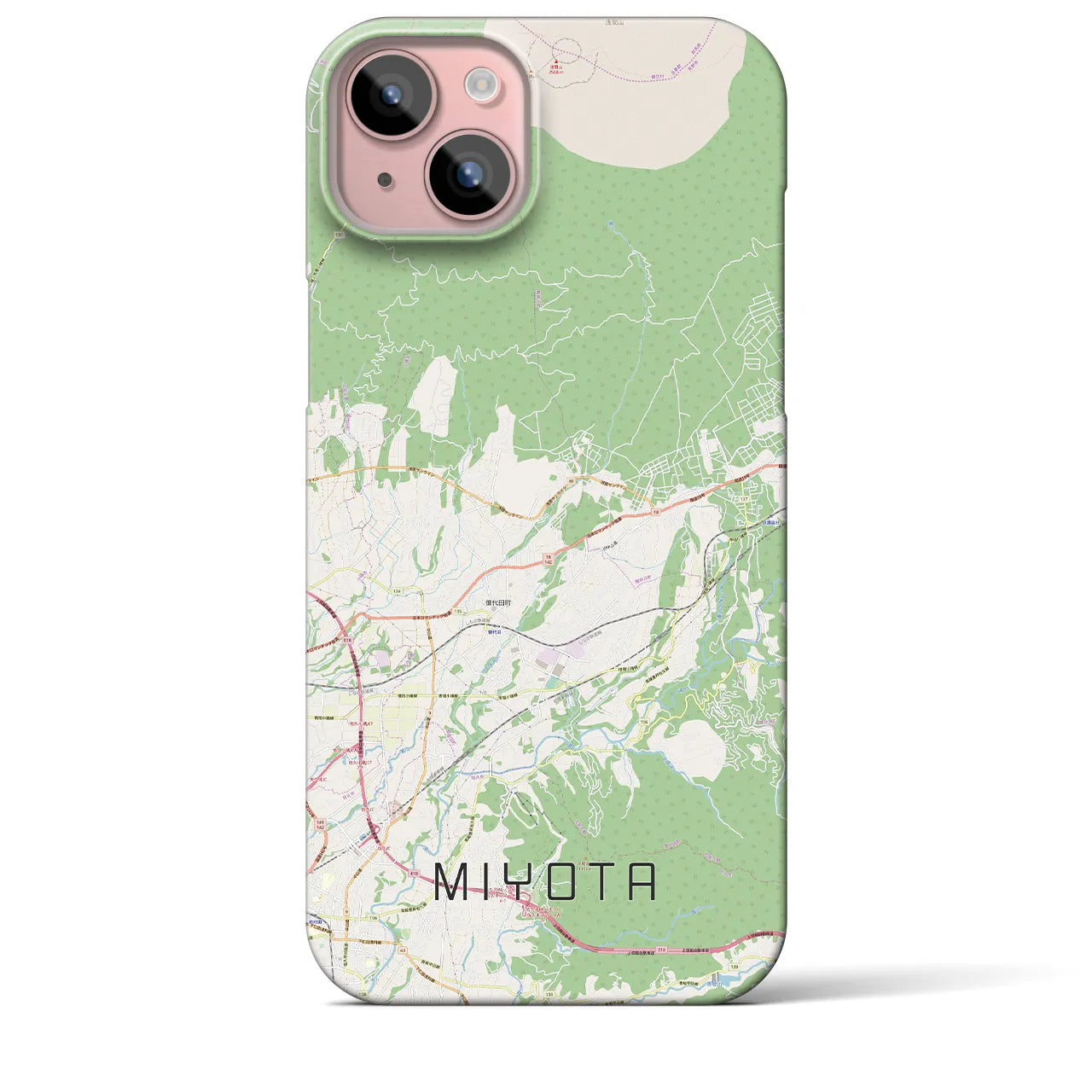 【御代田(長野県)】地図柄iPhoneケース(バックカバータイプ)