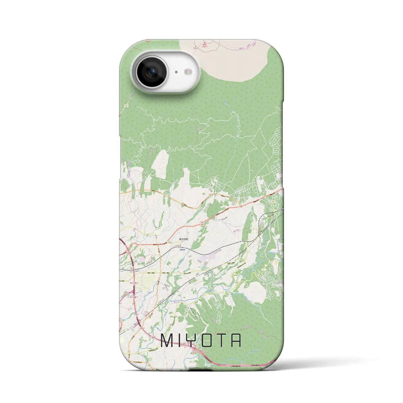 【御代田(長野県)】地図柄iPhoneケース(バックカバータイプ)